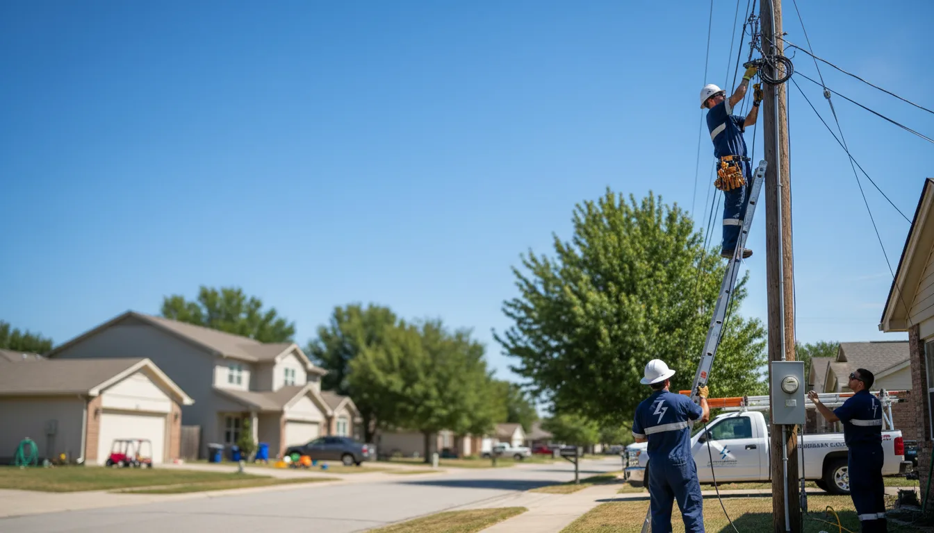 Residential electrician providing installation services in Summerfield, TX
